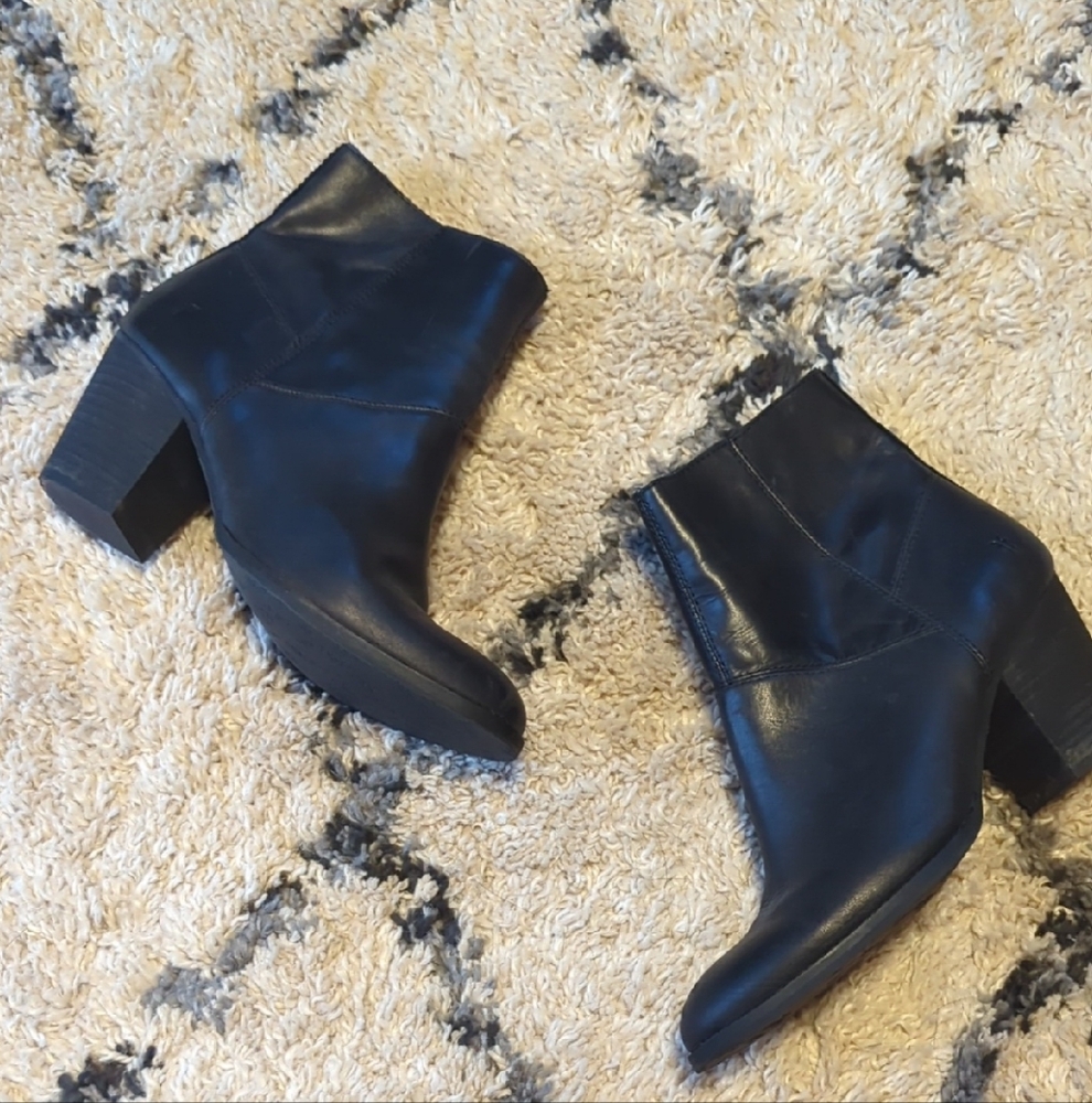 Frye Dark Leather Ankle Boots